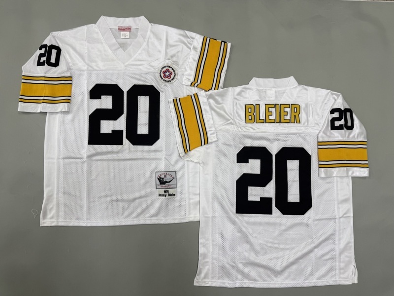 Men 2025 Pittsburgh Steelers #20 Bleier white Throwback Limited NFL Jersey style 002->pittsburgh steelers->NFL Jersey